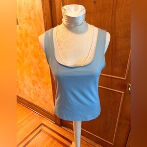Scoop Neck Light Blue Tank Top